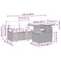 vidaXL Set da giardino 5 pezzi con cuscini beige in rattan poliestere