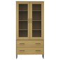 Libreria con Gambe Metallo Marrone 85x35x172,5 cm Massello OSLO Libreria con Gambe Metallo Marrone 85x35x172,5 cm Massello OSLO