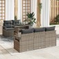 vidaXL Set di divani da giardino , 6 pezzi, con cuscini, rattan sintetico, grigio.