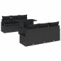 vidaXL Set di divani da giardino 7 pezzi con cuscini in rattan nero