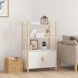 Credenza Bianca 80x40x121 cm in Legno Multistrato Credenza Bianca 80x40x121 cm in Legno Multistrato