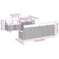 vidaXL Set divani da giardino 9 pezzi con cuscini, Grigio chiaro, Poly Rattan