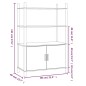 Credenza Bianca 80x40x121 cm in Legno Multistrato Credenza Bianca 80x40x121 cm in Legno Multistrato