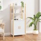 Credenza Bianca 60x40x141 cm in Legno Multistrato Credenza Bianca 60x40x141 cm in Legno Multistrato