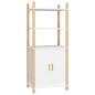 Credenza Bianca 60x40x141 cm in Legno Multistrato Credenza Bianca 60x40x141 cm in Legno Multistrato