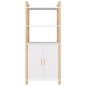 Credenza Bianca 60x40x141 cm in Legno Multistrato Credenza Bianca 60x40x141 cm in Legno Multistrato