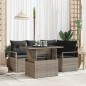 vidaXL Set di divani da giardino 5 pezzi con cuscini grigi