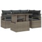 vidaXL Set di divani da giardino 5 pezzi con cuscini grigi