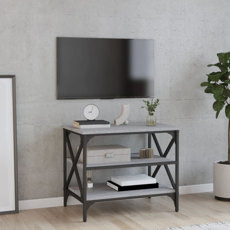 Mobile Porta TV Grigio Sonoma 60x40x50 cm in Legno Multistrato Mobile Porta TV Grigio Sonoma 60x40x50 cm in Legno Multistrato