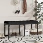 Panca Nera 110x40x49 cm in Velluto Panca Nera 110x40x49 cm in Velluto