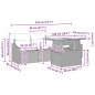 vidaXL Set da giardino 5 pezzi con cuscini grigio chiaro in rattan sintetico