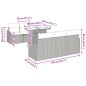 vidaXL Set di divani da giardino 7 pezzi con cuscini in rattan beige