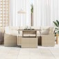 vidaXL Set da giardino con 7 pezzi e cuscini beige in rattan sintetico vidaXL Set da giardino con 7 pezzi e cuscini beige in rattan sintetico