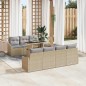 vidaXL Set da Giardino 8 Pezzi con Cuscini Beige in Rattan Sintetico