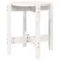 Tavolino da Salotto Bianco Ø 42,5x45 cm Legno Massello di Pino Tavolino da Salotto Bianco Ø 42,5x45 cm Legno Massello di Pino