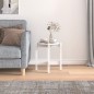 Tavolino da Salotto Bianco Ø 42,5x45 cm Legno Massello di Pino Tavolino da Salotto Bianco Ø 42,5x45 cm Legno Massello di Pino