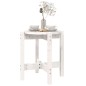 Tavolino da Salotto Bianco Ø 42,5x45 cm Legno Massello di Pino Tavolino da Salotto Bianco Ø 42,5x45 cm Legno Massello di Pino