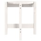 Tavolino da Salotto Bianco Ø 42,5x45 cm Legno Massello di Pino Tavolino da Salotto Bianco Ø 42,5x45 cm Legno Massello di Pino