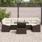 vidaXL Set di divani da giardino 8 pezzi con cuscini in rattan sintetico marrone