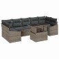 vidaXL Set Giardino 8 Pezzi con Cuscini Grigi in Rattan Sintetico vidaXL Set Giardino 8 Pezzi con Cuscini Grigi in Rattan Sintetico