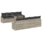 vidaXL Set divani da giardino 9 pezzi con cuscini in grigio chiaro di polyrattan vidaXL Set divani da giardino 9 pezzi con cuscini in grigio chiaro di polyrattan