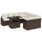 vidaXL Set Giardino con Divano da 9 Pezzi e Cuscini Marroni in Polyrattan vidaXL Set Giardino con Divano da 9 Pezzi e Cuscini Marroni in Polyrattan