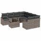 vidaXL Set da giardino 9 pezzi con cuscini grigi in rattan sintetico vidaXL Set da giardino 9 pezzi con cuscini grigi in rattan sintetico