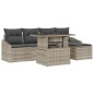 vidaXL Set Giardino 6 Pezzi con Cuscini Grigio Chiaro in Rattan Sintetico vidaXL Set Giardino 6 Pezzi con Cuscini Grigio Chiaro in Rattan Sintetico