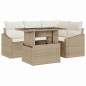 vidaXL Set di divani da giardino a 5 pezzi con cuscini beige in polyrattan vidaXL Set di divani da giardino a 5 pezzi con cuscini beige in polyrattan