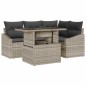 vidaXL Set da Giardino in 5 Pezzi con Cuscini in Rattan Sintetico Grigio Chiaro