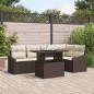 vidaXL Set da Giardino 6 Pezzi con Cuscini in Rattan Sintetico Marrone