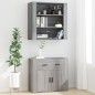 Credenza Grigio Sonoma in Legno Multistrato Credenza Grigio Sonoma in Legno Multistrato