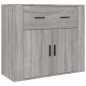 Credenza Grigio Sonoma in Legno Multistrato Credenza Grigio Sonoma in Legno Multistrato