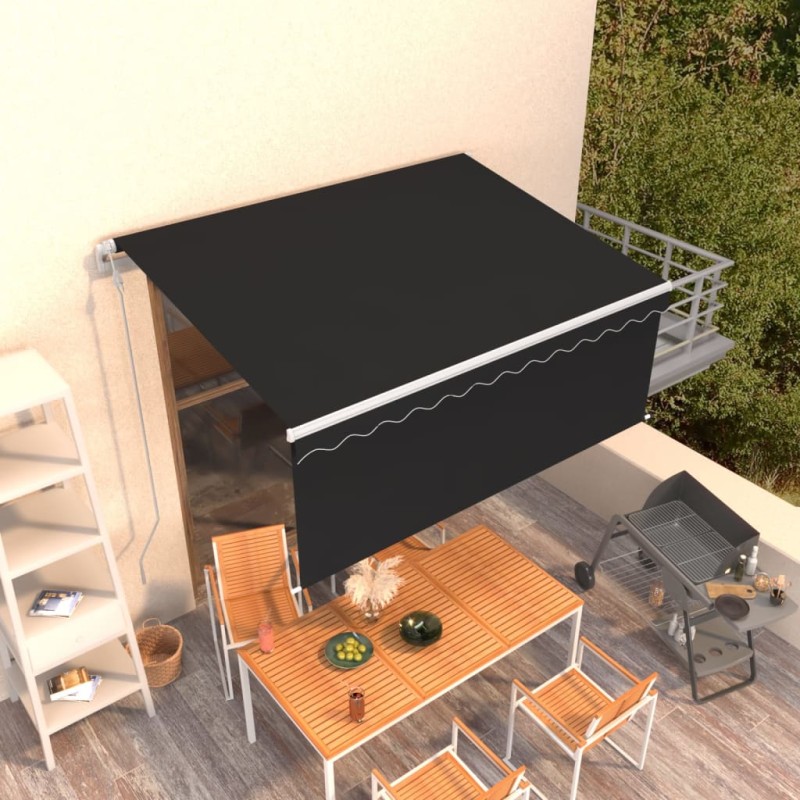 Tenda Sole Retrattile Automatica con Parasole 3x2,5m Antracite Tenda Sole Retrattile Automatica con Parasole 3x2,5m Antracite