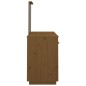 Set Toeletta con Specchio Marrone Miele Legno Massello di Pino Set Toeletta con Specchio Marrone Miele Legno Massello di Pino