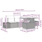 vidaXL Set da Giardino 5 Pezzi con Cuscini in Rattan Nero