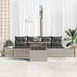 vidaXL Set da giardino 5 pezzi con cuscini grigi in rattan sintetico