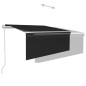 Tenda Sole Retrattile Automatica con Parasole 3x2,5m Antracite Tenda Sole Retrattile Automatica con Parasole 3x2,5m Antracite
