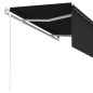 Tenda Sole Retrattile Automatica con Parasole 3x2,5m Antracite Tenda Sole Retrattile Automatica con Parasole 3x2,5m Antracite