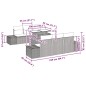 vidaXL Set di divani da giardino 7 pezzi con cuscini grigio chiaro in rattan sintetico