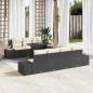 vidaXL Set da giardino 8 pezzi con cuscini in rattan nero vidaXL Set da giardino 8 pezzi con cuscini in rattan nero