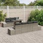 vidaXL Set da Giardino con Divano 8 Pezzi e Cuscini Grigi in Rattan Sintetico
