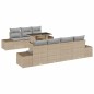 vidaXL Set Giardino 8 Pezzi con Cuscini Beige in Rattan Sintetico vidaXL Set Giardino 8 Pezzi con Cuscini Beige in Rattan Sintetico