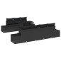 vidaXL Set da Giardino di 8 Pezzi con Cuscini in Rattan Polyrattan Nero vidaXL Set da Giardino di 8 Pezzi con Cuscini in Rattan Polyrattan Nero