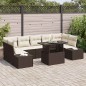 vidaXL Set Giardino 8 Pezzi con Cuscini Marroni in Rattan Sintetico vidaXL Set Giardino 8 Pezzi con Cuscini Marroni in Rattan Sintetico