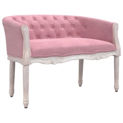 Panca Rosa 98x56x69 cm in Velluto