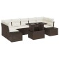 vidaXL Set Giardino 8 Pezzi con Cuscini Marroni in Rattan Sintetico vidaXL Set Giardino 8 Pezzi con Cuscini Marroni in Rattan Sintetico