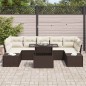 vidaXL Set Giardino 8 Pezzi con Cuscini Marroni in Rattan Sintetico vidaXL Set Giardino 8 Pezzi con Cuscini Marroni in Rattan Sintetico