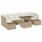 vidaXL Set Giardino 8 Pezzi con Cuscini Beige in Rattan Sintetico vidaXL Set Giardino 8 Pezzi con Cuscini Beige in Rattan Sintetico