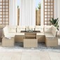 vidaXL Set Giardino 8 Pezzi con Cuscini Beige in Rattan Sintetico vidaXL Set Giardino 8 Pezzi con Cuscini Beige in Rattan Sintetico